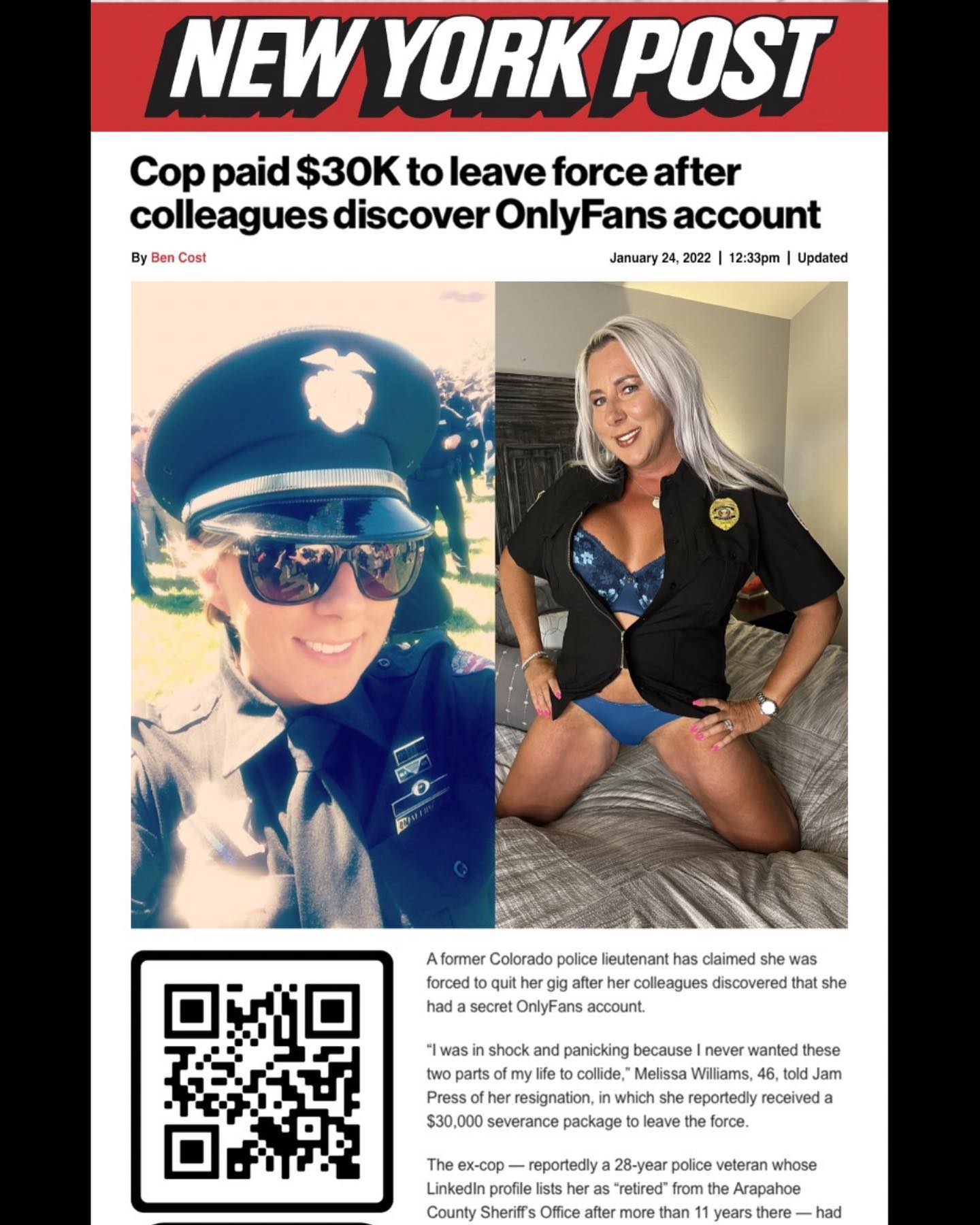 Ex Police Lieutenant Bella Lexi Nude Melissa Williams Onlyfans34