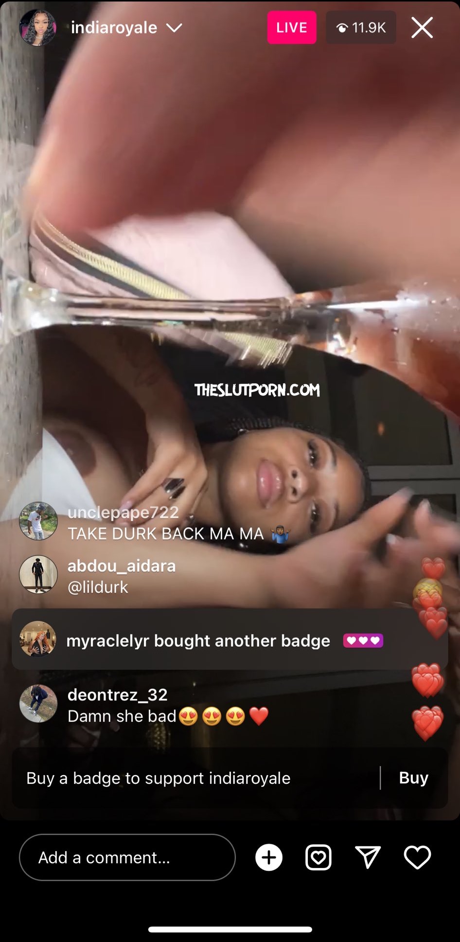 India Royale Nude Tits Nip Slip Live (Lil Durk Ex-Fiance)